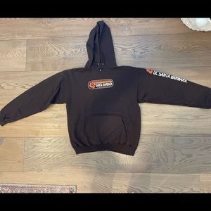 Vintage UCSB hoody sweatshirt, brown with fun orange details.